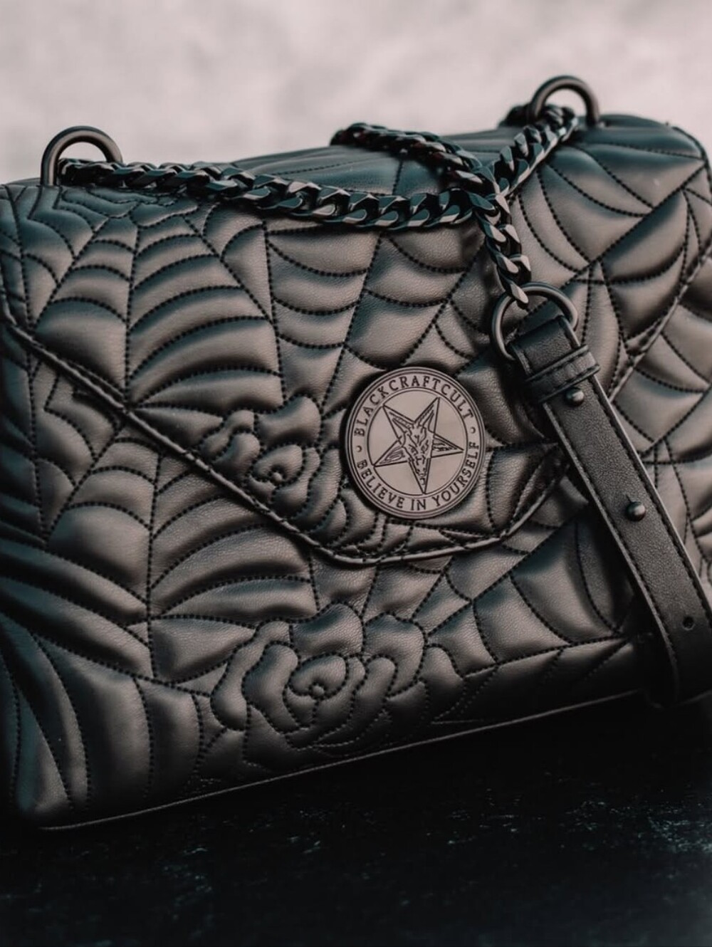 Black Craft cult, Black Quilted Crossbody Bag